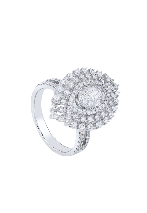 TOMEI Diamond Ring, White Gold 750