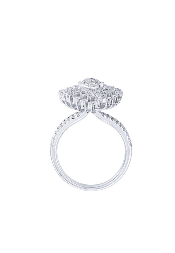 TOMEI Diamond Ring, White Gold 750
