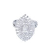TOMEI Diamond Ring, White Gold 750