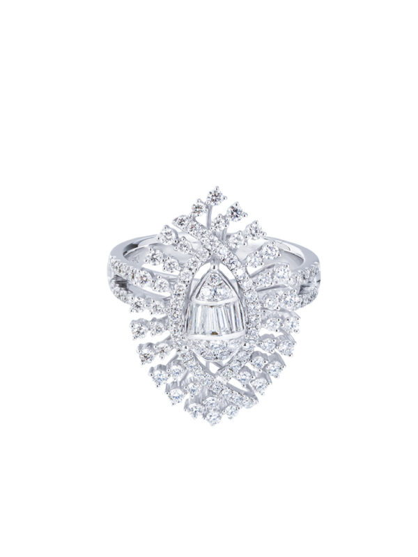 TOMEI Diamond Ring, White Gold 750