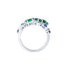 TOMEI Emerald & Sapphire Collection Ring, White Gold 750