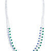 TOMEI Emerald & Sapphire Collection Necklace, White Gold 750