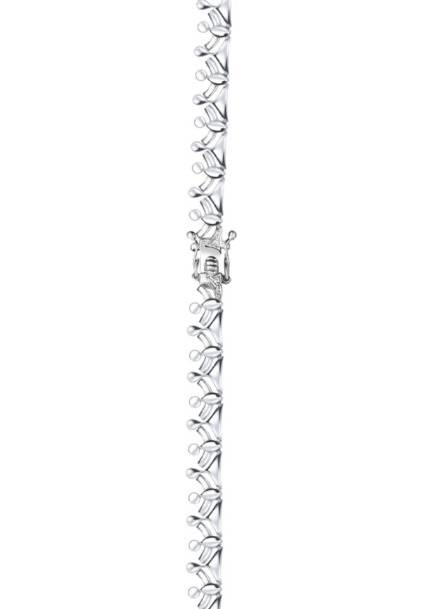 TOMEI Green Onyx Diamond Necklace, White Gold 750