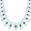 TOMEI Green Onyx Diamond Necklace, White Gold 750