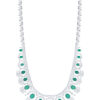 TOMEI Green Onyx Diamond Necklace, White Gold 750
