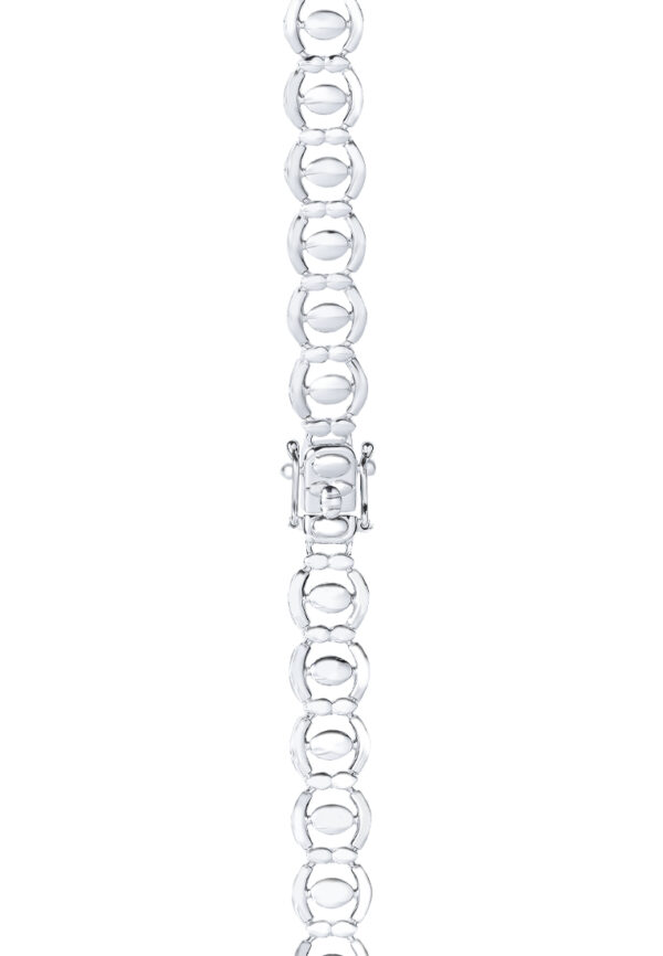 TOMEI Green Onyx Diamond Bracelet, White Gold 750