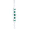 TOMEI Green Onyx Diamond Bracelet, White Gold 750