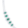 TOMEI Green Onyx Diamond Bracelet, White Gold 750