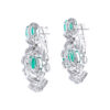 TOMEI Green Onyx Diamond Earrings, White Gold 750