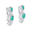 TOMEI Green Onyx Diamond Earrings, White Gold 750