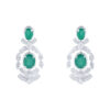 TOMEI Green Onyx Diamond Earrings, White Gold 750
