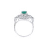 TOMEI Green Onyx Diamond Ring, White Gold 750