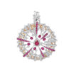 TOMEI LL Royal Ruby Pendant, White Gold 750