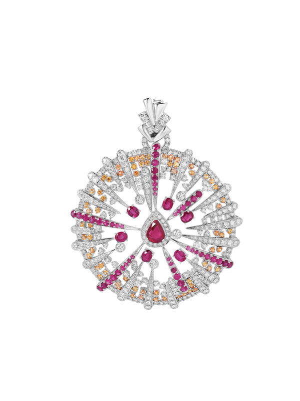 WBG-1100x762px TOMEI LL Royal Ruby Pendant, White Gold 750