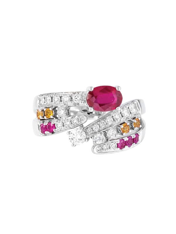 WBG-1100x762px TOMEI LL Royal Ruby Ring, White Gold 750