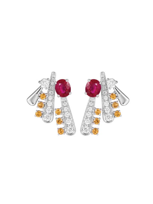 WBG-1100x762px TOMEI LL Royal Ruby Earrings, White Gold 750