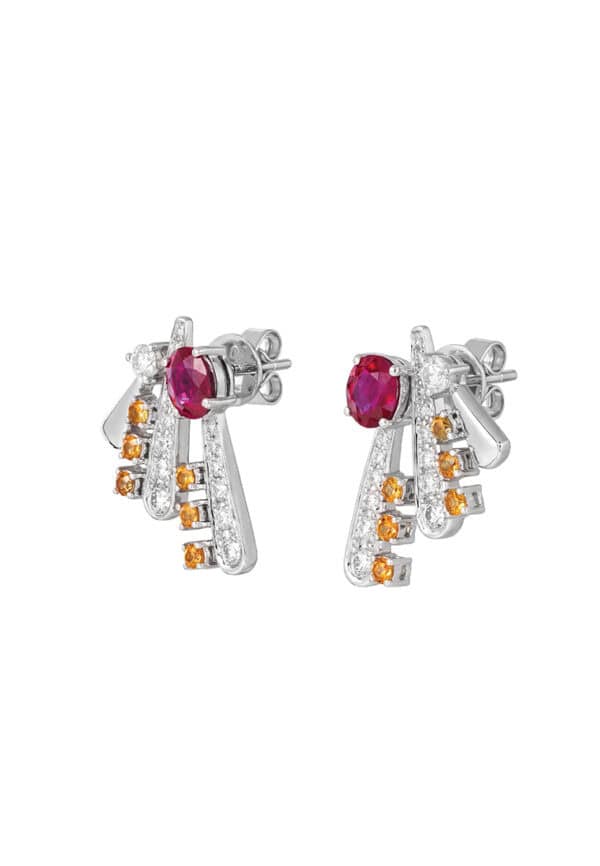 WBG-1100x762px TOMEI LL Royal Ruby Earrings, White Gold 750