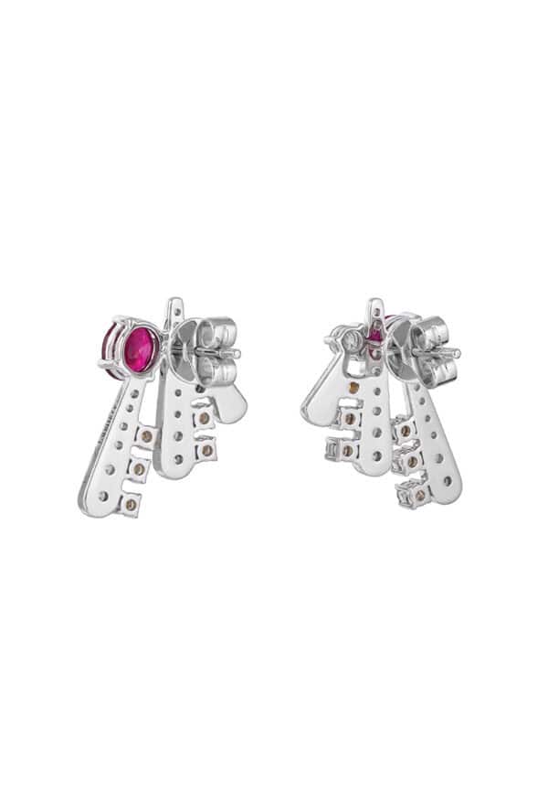 WBG-1100x762px TOMEI LL Royal Ruby Earrings, White Gold 750