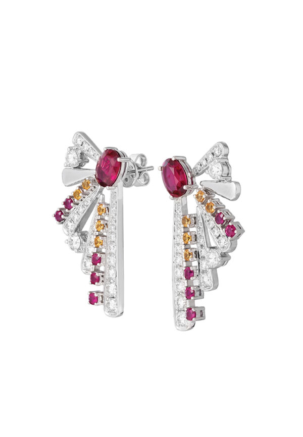 WBG-1100x762px TOMEI LL Royal Ruby Earrings, White Gold 750