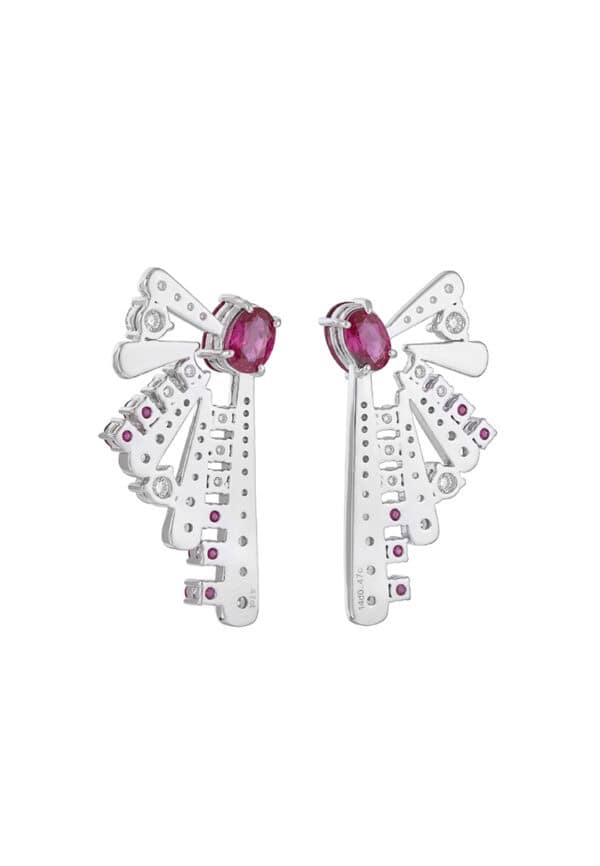 WBG-1100x762px TOMEI LL Royal Ruby Earrings, White Gold 750