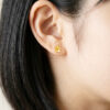 TOMEI Flower Earrings, Yellow Gold 916