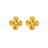 TOMEI Flower Earrings, Yellow Gold 916