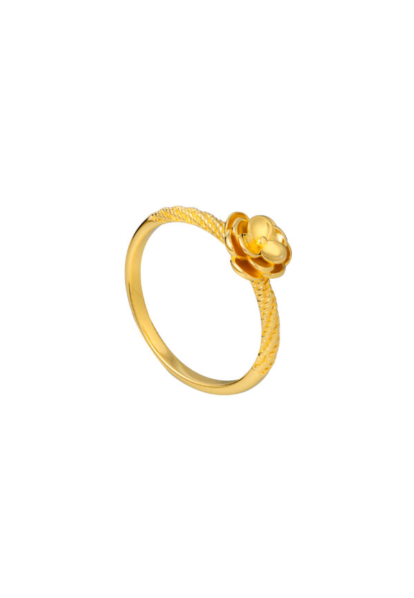 TOMEI Flower Ring, Yellow Gold 916