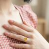 TOMEI Flower Ring, Yellow Gold 916