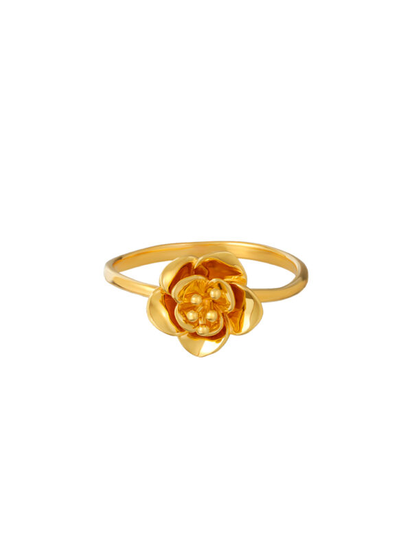 TOMEI Flower Ring, Yellow Gold 916