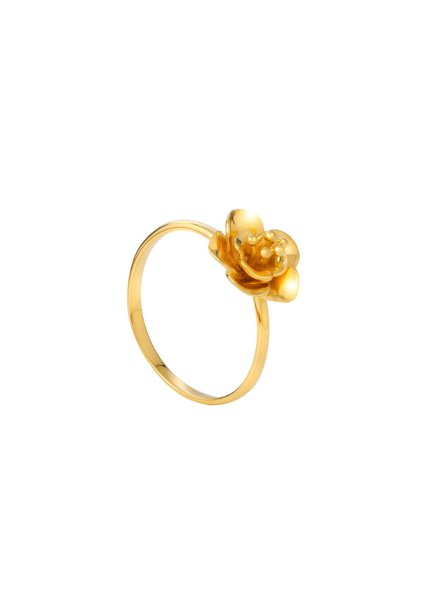 TOMEI Flower Ring, Yellow Gold 916