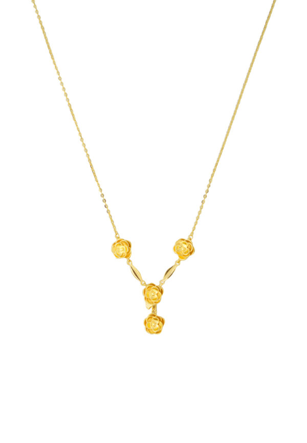 TOMEI Flower Necklace, Yellow Gold 916